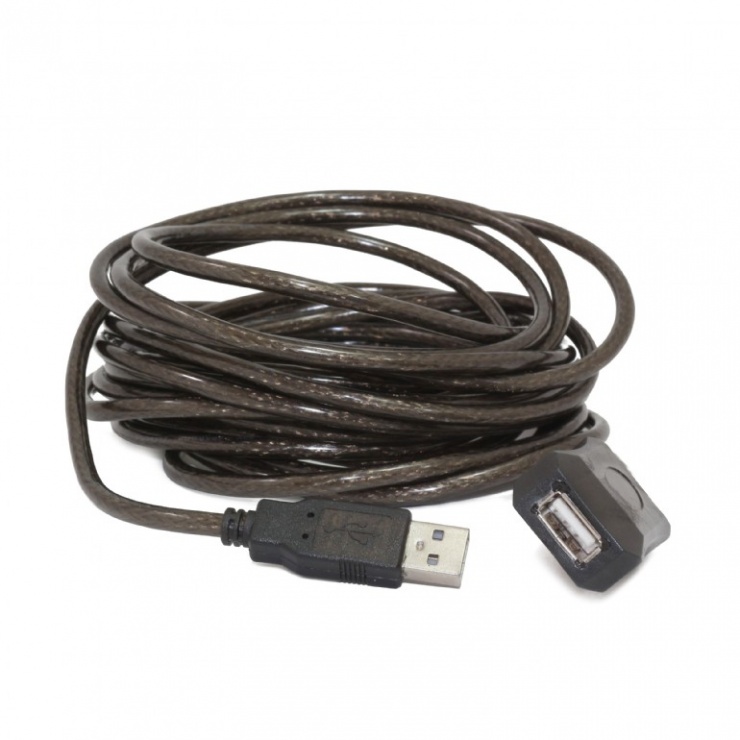 Imagine Cablu prelungitor USB 2.0 T-M 15m activ, Gembird UAE-01-15M